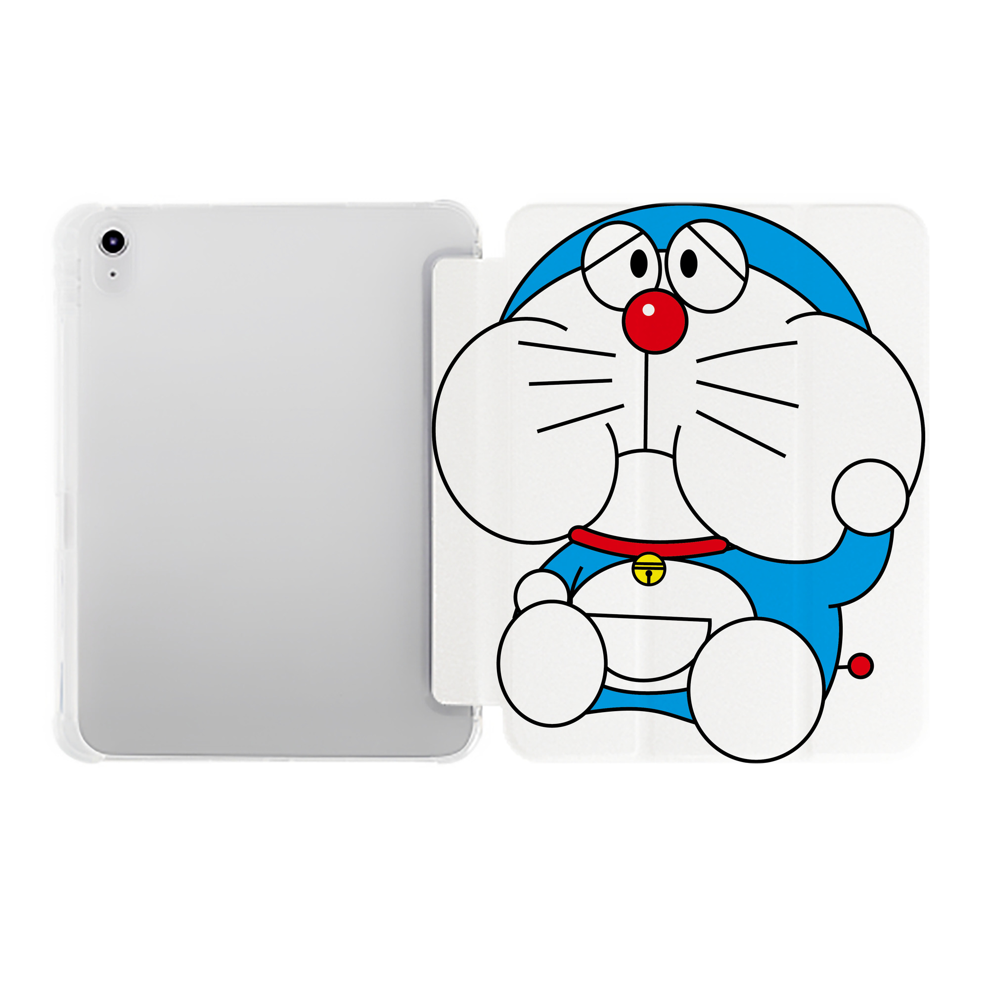 （画像用） ドラえもん Doraemon IPad ケース ペン収納付き 三つ折りスタンド PUレザー×シリコン 対応機種9.5/10.5/10.9インチ